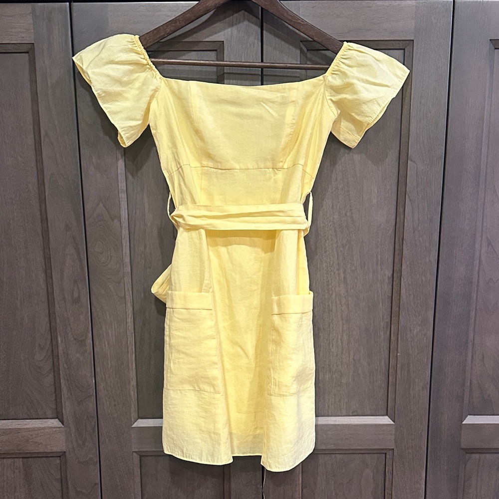 Yellow Off-Shoulder Dress
